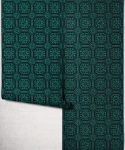 Load image into Gallery viewer, Sundial Wallpaper - Colourway: Teal - Roll