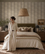 Load image into Gallery viewer, Fawn Spot Wallpaper - Colourway: Mink - Insitu