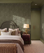 Load image into Gallery viewer, Serengeti Stripe Wallpaper - Colourway: Palm - Insitu