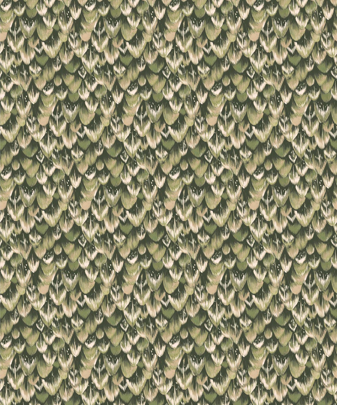 Tail Feather Wallpaper - Colourway: Parakeet - Swatch