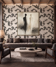 Load image into Gallery viewer, Zephyr Wallpaper - Colourway: Charcoal - Insitu
