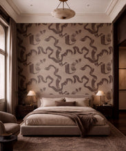 Load image into Gallery viewer, Zephyr Wallpaper - Colourway: Walnut - Insitu