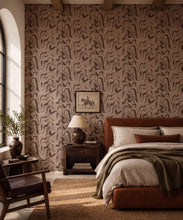 Load image into Gallery viewer, Zephyr Metallic Wallpaper - Colourway: Gold - Insitu