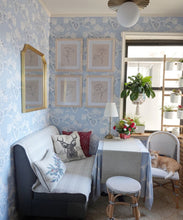 Load image into Gallery viewer, Protea Wallpaper - Colourway: Bell Blue - Insitu