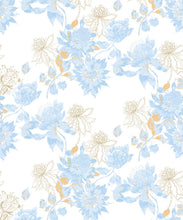 Load image into Gallery viewer, Protea Wallpaper • Floral Wallpaper • Bell Blue Honey • Swatch