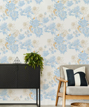 Load image into Gallery viewer, Protea Wallpaper • Floral Wallpaper • Bell Blue Honey • Insitu