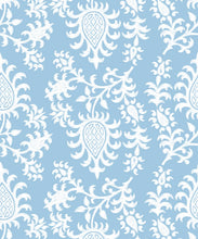 Load image into Gallery viewer, Desert Eve Wallpaper • Floral Wallpaper • Bell Blue • Swatch