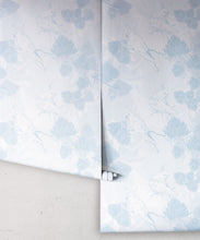 Load image into Gallery viewer, Desert Rose Wallpaper • Floral Wallpaper • Bell Blue • Roll