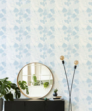 Load image into Gallery viewer, Desert Rose Wallpaper • Floral Wallpaper • Bell Blue • Insitu