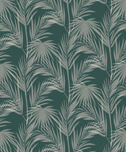 Load image into Gallery viewer, Daintree Palm Wallpaper • Tropical Wallpaper • Forest Green • Swatch