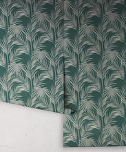 Load image into Gallery viewer, Daintree Palm Wallpaper • Tropical Wallpaper • Forest Green • Roll