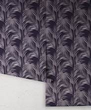 Load image into Gallery viewer, Daintree Palm Wallpaper • Tropical Wallpaper • Indigo • Roll