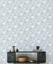 Load image into Gallery viewer, Daintree Palm Wallpaper • Tropical Wallpaper • Powder Blue • Insitu