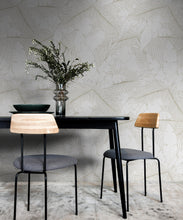 Load image into Gallery viewer, Art Deco Palm Wallpaper • Tropical Wallpaper • Brass • Insitu