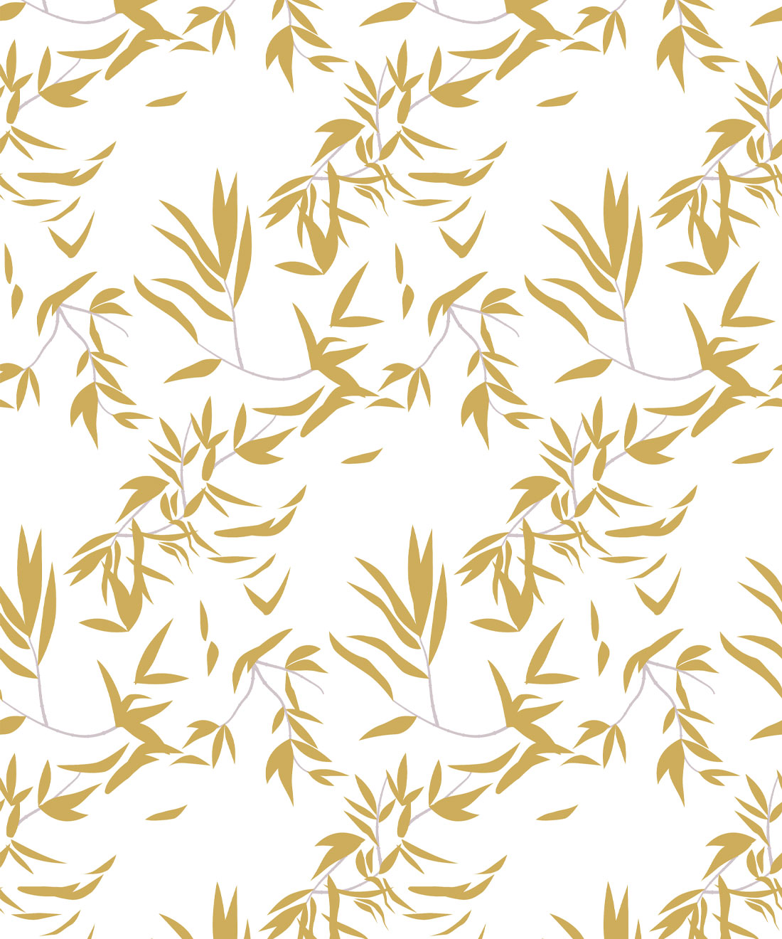 Bamboo Leaves Wallpaper • Antique Moss • Swatch