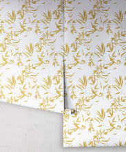 Load image into Gallery viewer, Bamboo Leaves Wallpaper • Antique Moss • Rolls