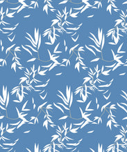 Load image into Gallery viewer, Bamboo Leaves Wallpaper • Classic Blue • Swatch