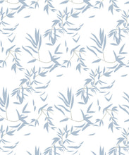 Load image into Gallery viewer, Bamboo Leaves Wallpaper • Dusty Blue • Swatch
