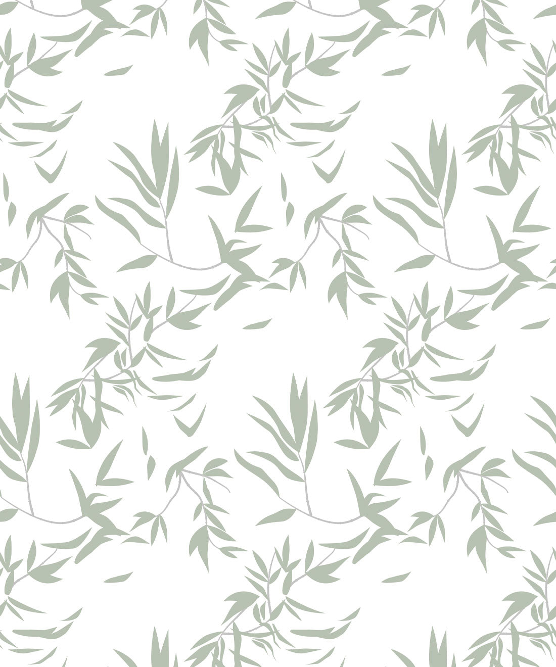 Bamboo Leaves Wallpaper • Seafoam • Swatch