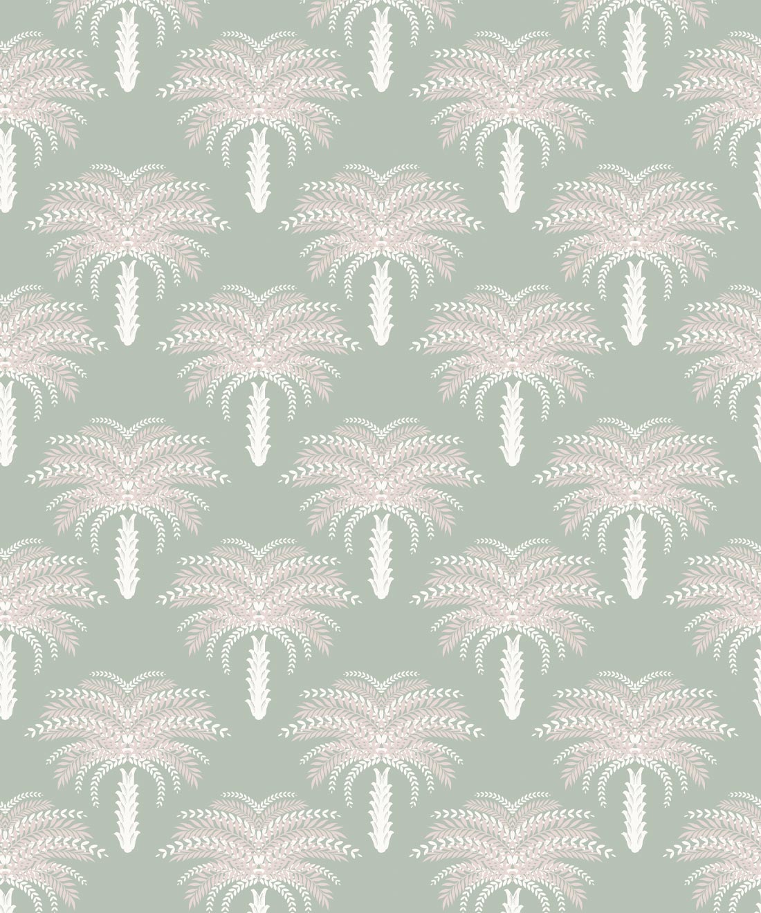 Desert Palm Wallpaper • Seafoam • Swatch