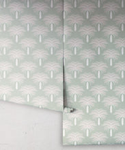 Load image into Gallery viewer, Desert Palm Wallpaper • Seafoam • Rolls