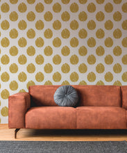 Load image into Gallery viewer, Fans Wallpaper • Antique Moss • Insitu
