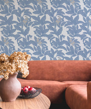 Load image into Gallery viewer, Pheasant Wallpaper • Classic Blue • Insitu
