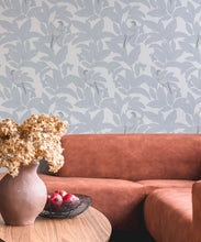 Load image into Gallery viewer, Pheasant Wallpaper • Dusty Blue • Insitu