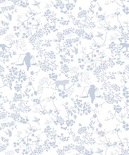 Load image into Gallery viewer, Vintage Floral Wallpaper • Dusty Blue • Swatch