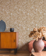 Load image into Gallery viewer, Vintage Floral Wallpaper • Honey Peach • Insitu