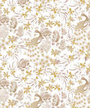 Load image into Gallery viewer, Peonies &amp; Peacocks Wallpaper • Antique Moss • Swatch