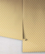 Load image into Gallery viewer, Scallop Wallpaper • Antique Moss • Rolls