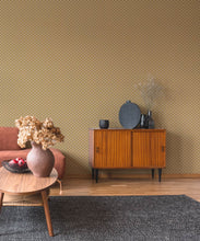 Load image into Gallery viewer, Scallop Wallpaper • Antique Moss • Insitu