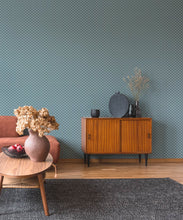 Load image into Gallery viewer, Scallop Wallpaper • Bosco Blue • Insitu