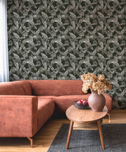Load image into Gallery viewer, Cooktown Orchids Wallpaper • Ivy Green • Insitu