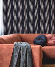 Load image into Gallery viewer, Travelling Vine Wallpaper • Indigo • Insitu