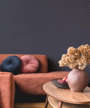 Load image into Gallery viewer, Triangles Wallpaper • Indigo • Insitu