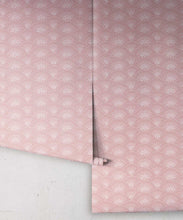 Load image into Gallery viewer, Dot Scallop Wallpaper • Cherry Blossom • Rolls