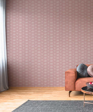 Load image into Gallery viewer, Dot Scallop Wallpaper • Cherry Blossom • Insitu