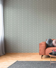 Load image into Gallery viewer, Dot Scallop Wallpaper • Olive Green • Insitu