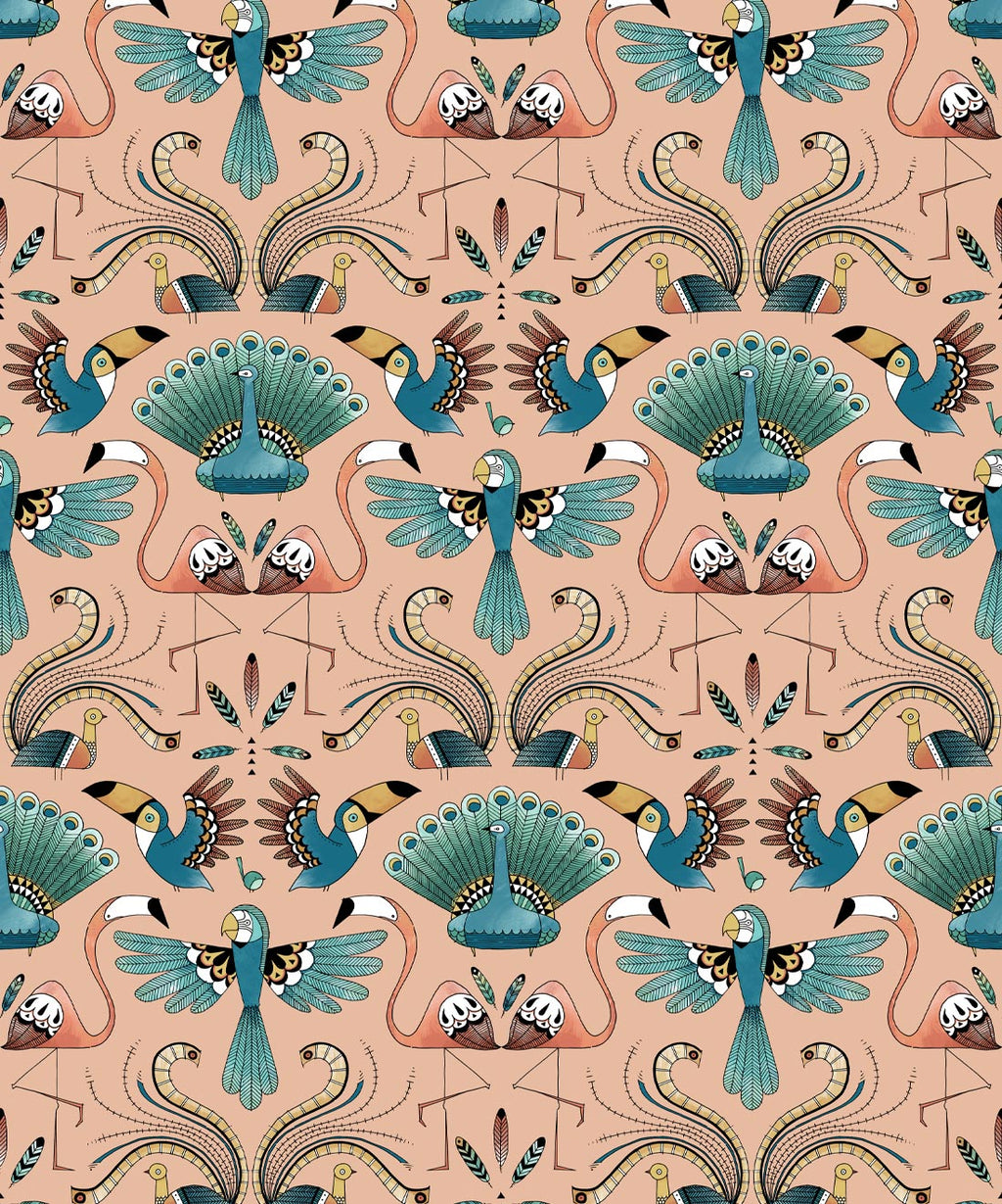 From Up Here Wallpaper • Pink • Swatch
