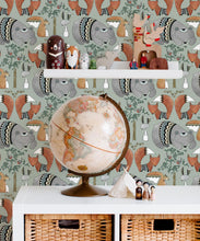Load image into Gallery viewer, In The Forest Wallpaper • Grey • Insitu