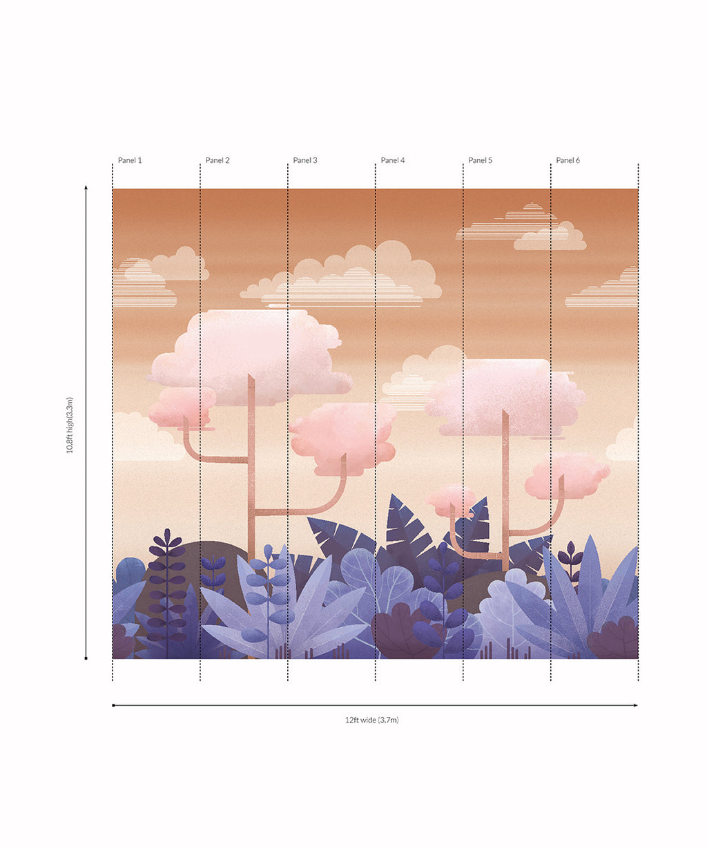 Jungle Mural • Dusk • Panels