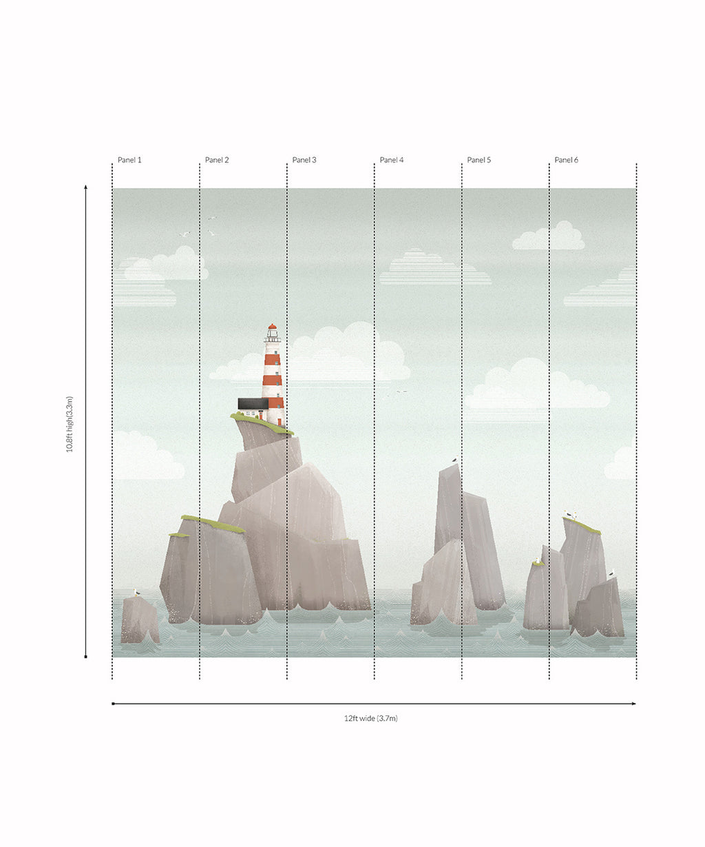 Lighthouse Mural • Original • Panels