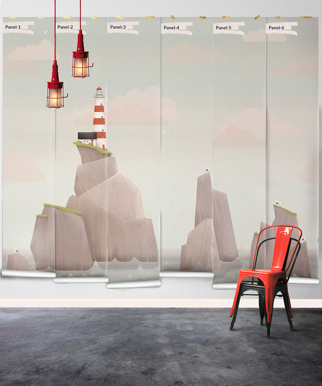 Lighthouse Mural • Sunset • Rolls