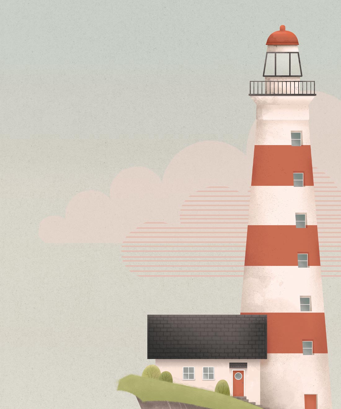 Lighthouse Mural • Sunset • Scale