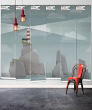 Load image into Gallery viewer, Lighthouse at Night Mural • Rolls
