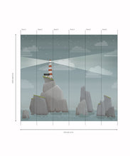 Load image into Gallery viewer, Lighthouse at Night Mural • Panels