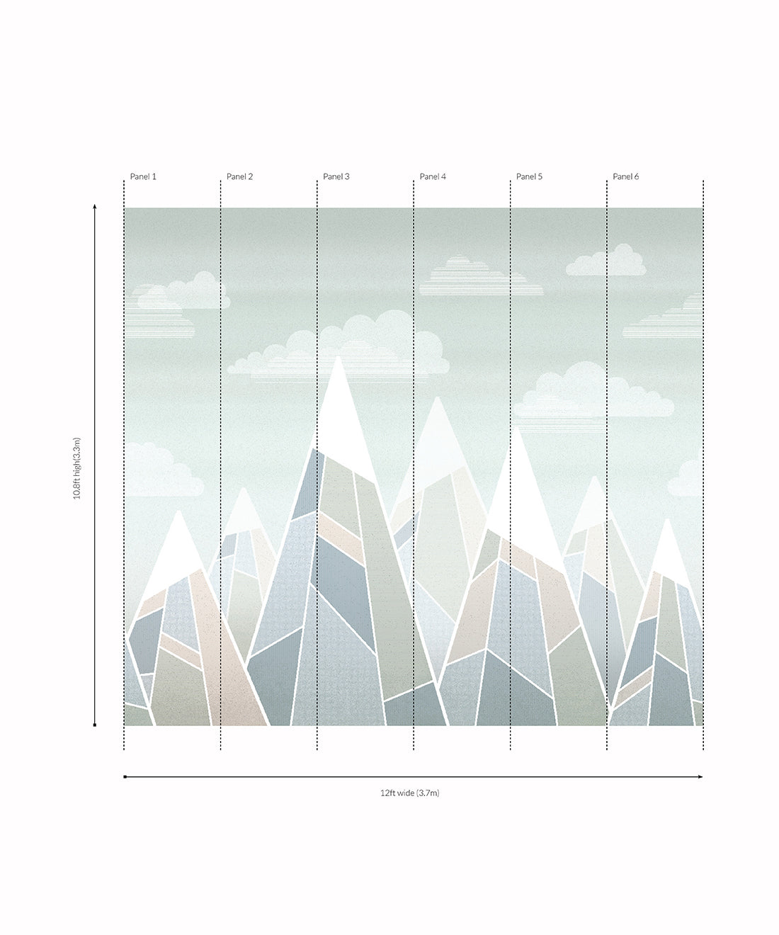 Mountains Mural • Cool • Panels
