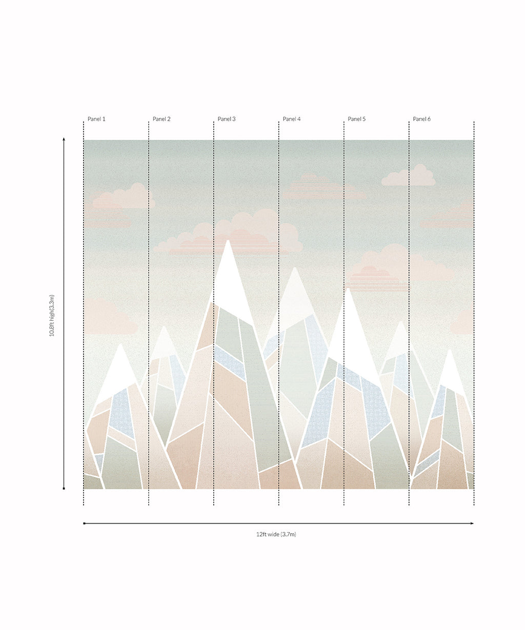 Mountains Mural • Warm • Panels